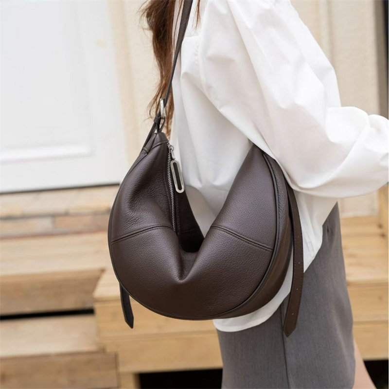 BURMINSA 여성용 부드러운 천연 가죽 크레센트 호 - Leather Work Handbags For Women 리뷰 및 가격