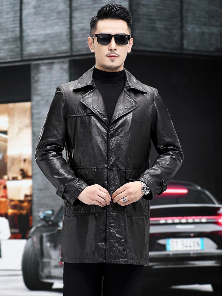 명품 남성 비즈니스 슬림핏 오일 왁스 소가죽 재킷 싱글 - Leather Work Jacket Mens 리뷰 및 가격