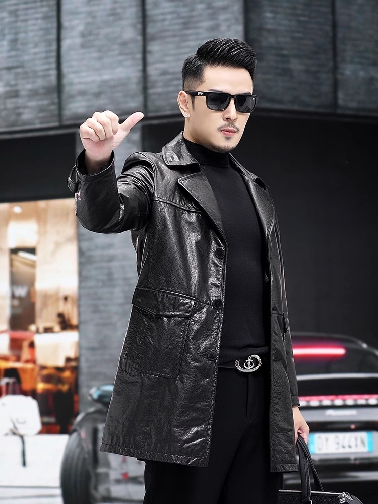 명품 남성 비즈니스 슬림핏 오일 왁스 소가죽 재킷 싱글 - Leather Work Jacket Mens 리뷰 및 가격