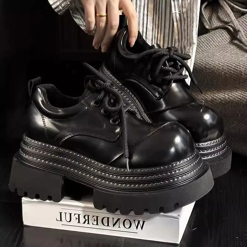 여성 레트로 로퍼 2025 봄 새로운 럭셔리 브랜드 증 - Leather Work Oxfords 리뷰 및 가격