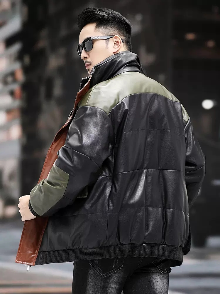 빅 포켓 워크 다운 재킷 남성 겨울 따뜻한 루즈핏 오버 - Leather Work Jacket Mens 리뷰 및 가격