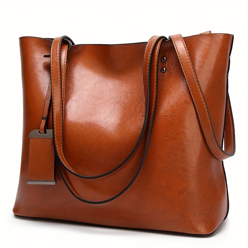 여성용 클래식 레트로 가죽 토트 핸드백 크로스 바디 백 - Leather Work Handbags For Women 리뷰 및 가격