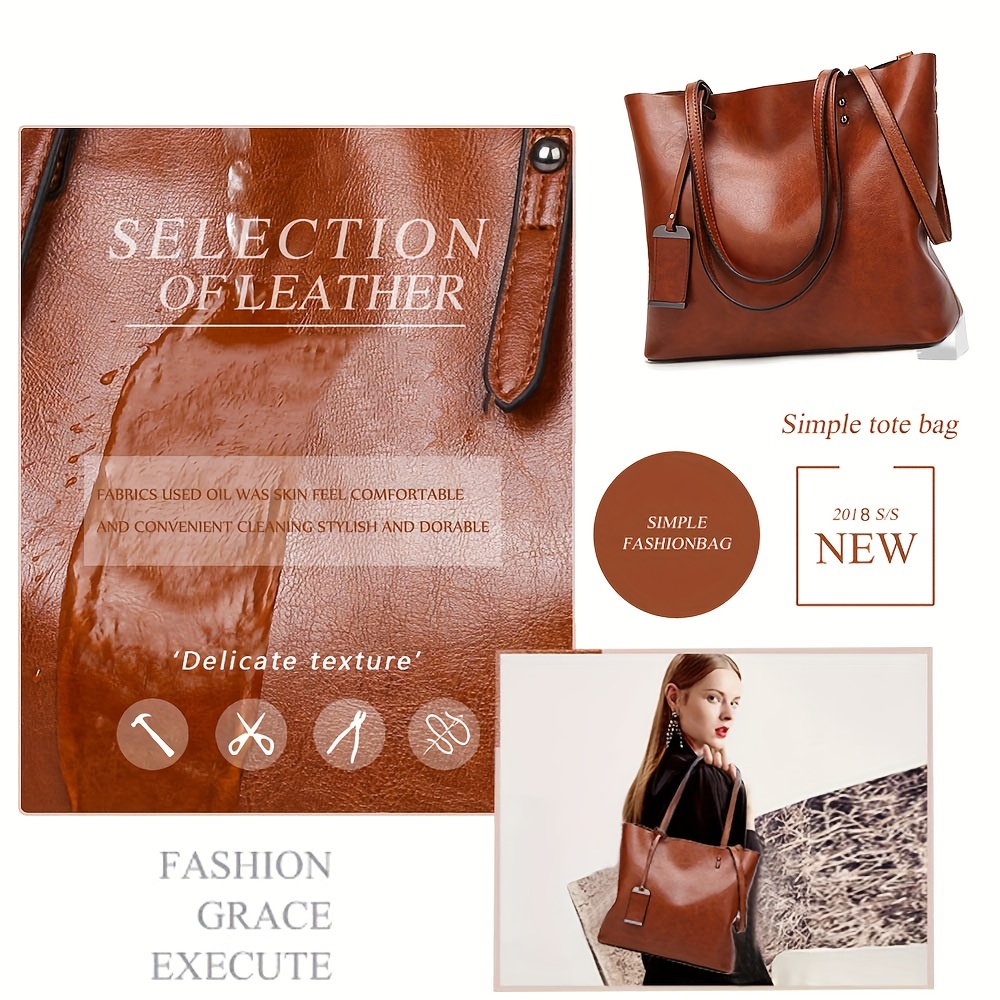 여성용 클래식 레트로 가죽 토트 핸드백 크로스 바디 백 - Leather Work Handbags For Women 리뷰 및 가격