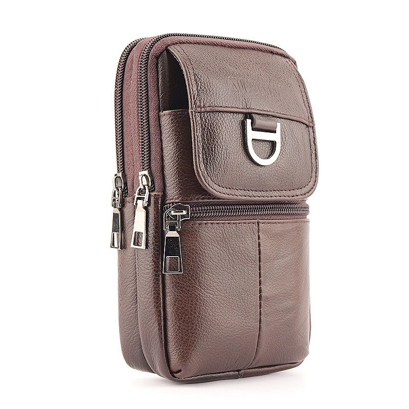남성용 가죽 허리 가방 - 대용량 휴대폰 벨트 가방 - - Leatherwork Bag 리뷰 및 가격