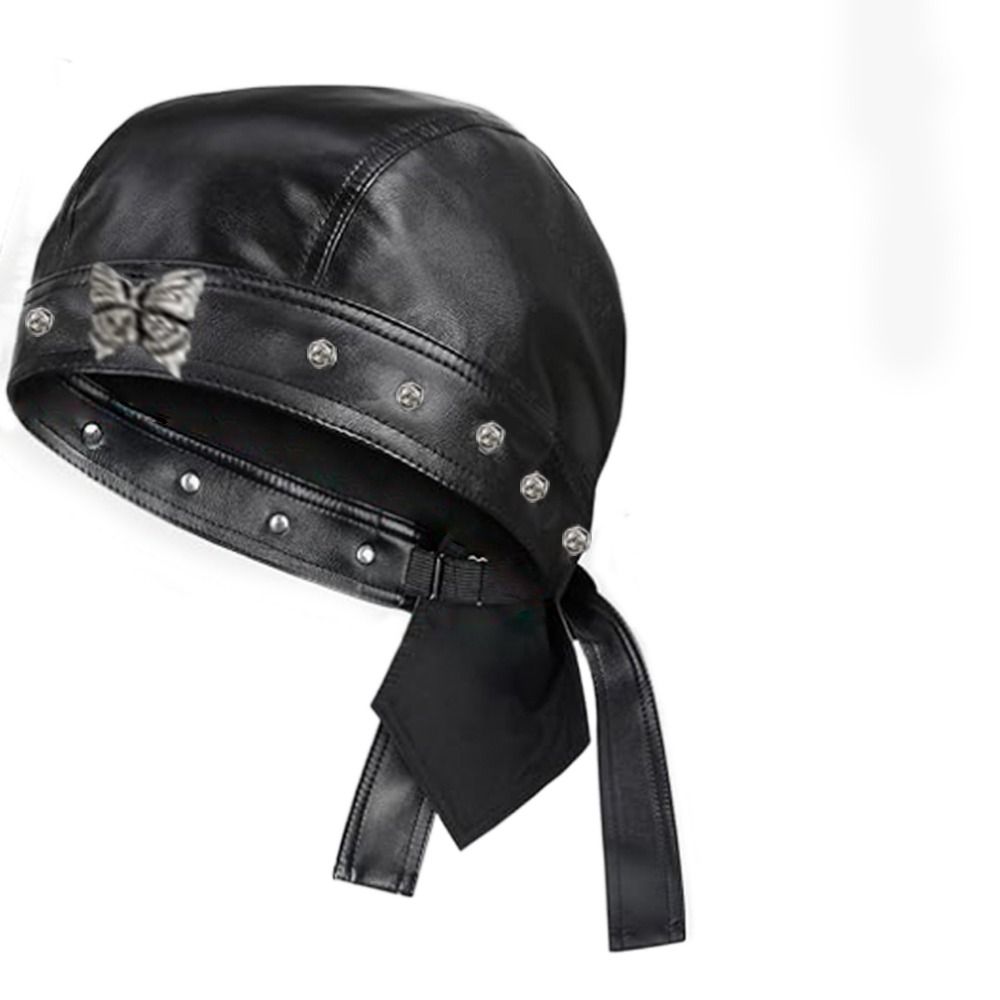 새로운 PU 가죽 블랙 바이커 캡 조절 가능 방수 버터 - Leather Work Hat 리뷰 및 가격
