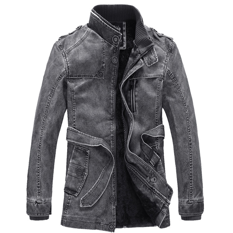 가을 오토바이 재킷 남성용 스탠드 칼라 가죽 재킷 패치 - Leather Work Jacket Mens 리뷰 및 가격